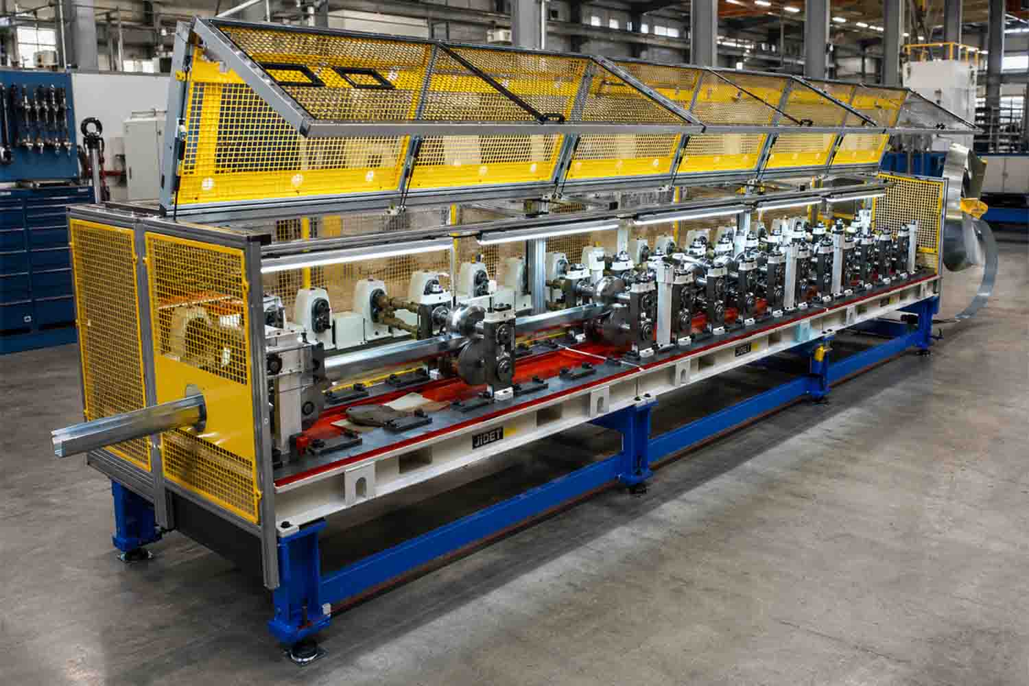 Cold roll forming machine cardan shaft drive