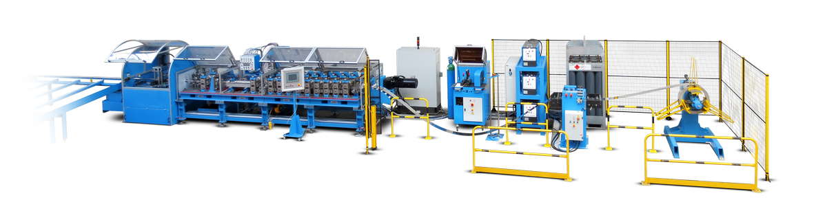 Automatic sheet metal forming line